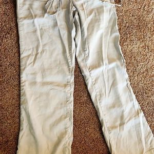 Level 99 Anthropology Linen wide legged pants. Petite 24P
